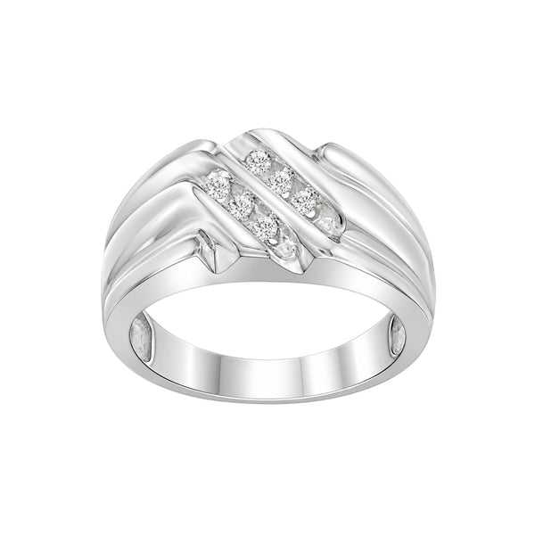 1/7 Carat T.W. Lab Grown Diamond Sterling Silver Men's Ring