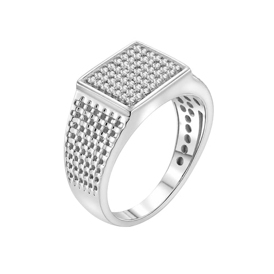 Men's 1/2 ct. T.W. Lab-Grown Diamond Ring in Sterling Silver or 14K Gold over Silver