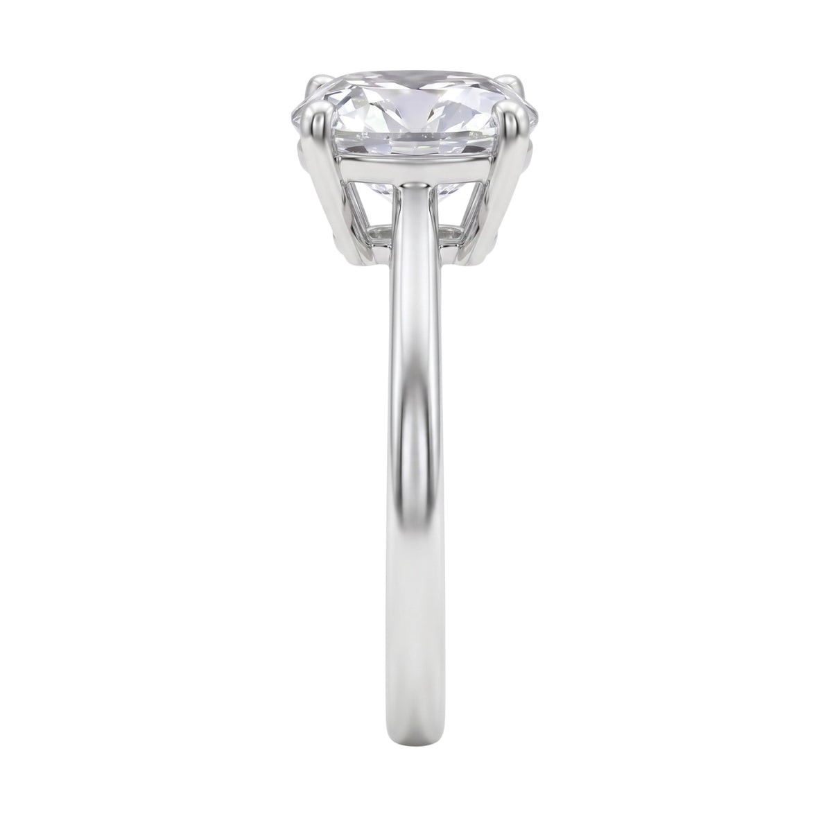 Lab-Grown Diamond Cushion Cut Solitaire Engagement Ring in 14K White Gold or 14K Yellow Gold