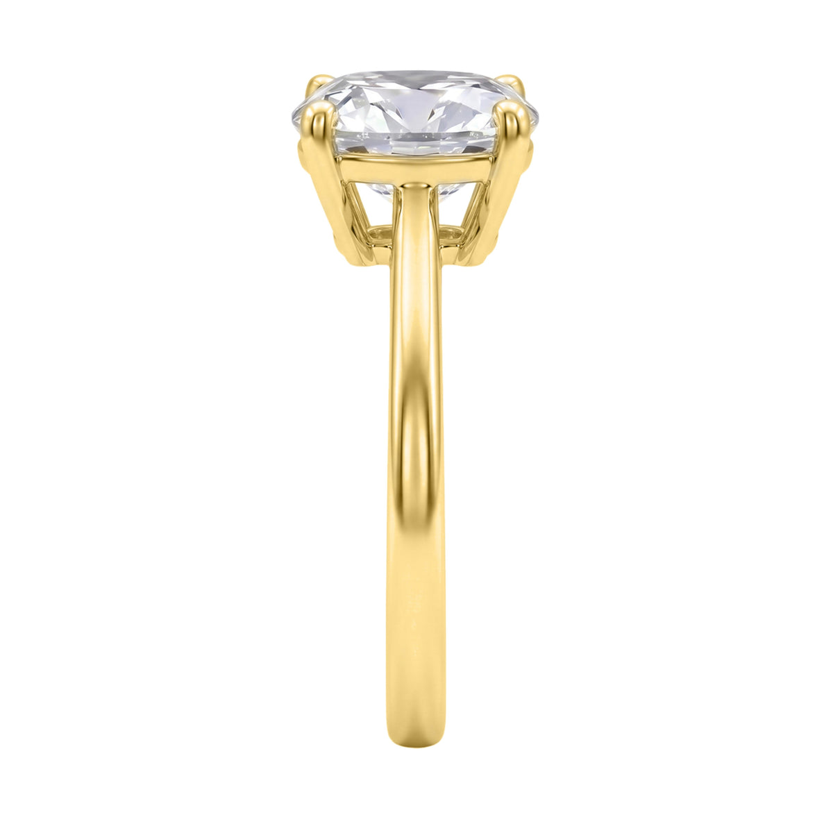 Lab-Grown Diamond Cushion Cut Solitaire Engagement Ring in 14K White Gold or 14K Yellow Gold