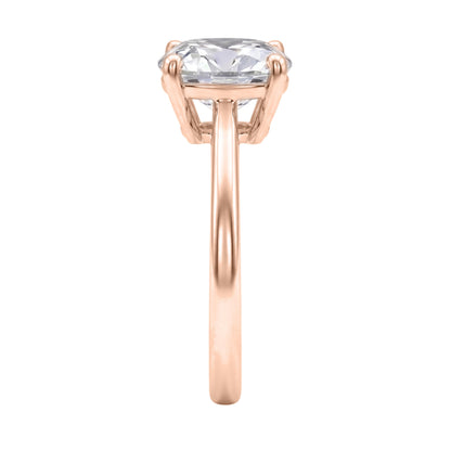 Lab-Grown Diamond Cushion Cut Solitaire Engagement Ring in 14K White Gold or 14K Yellow Gold