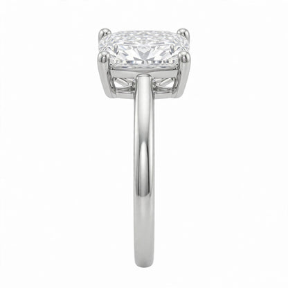 Lab-Grown Diamond Long Cushion Cut Solitaire Engagement Ring in 14K White Gold or 14K Yellow Gold