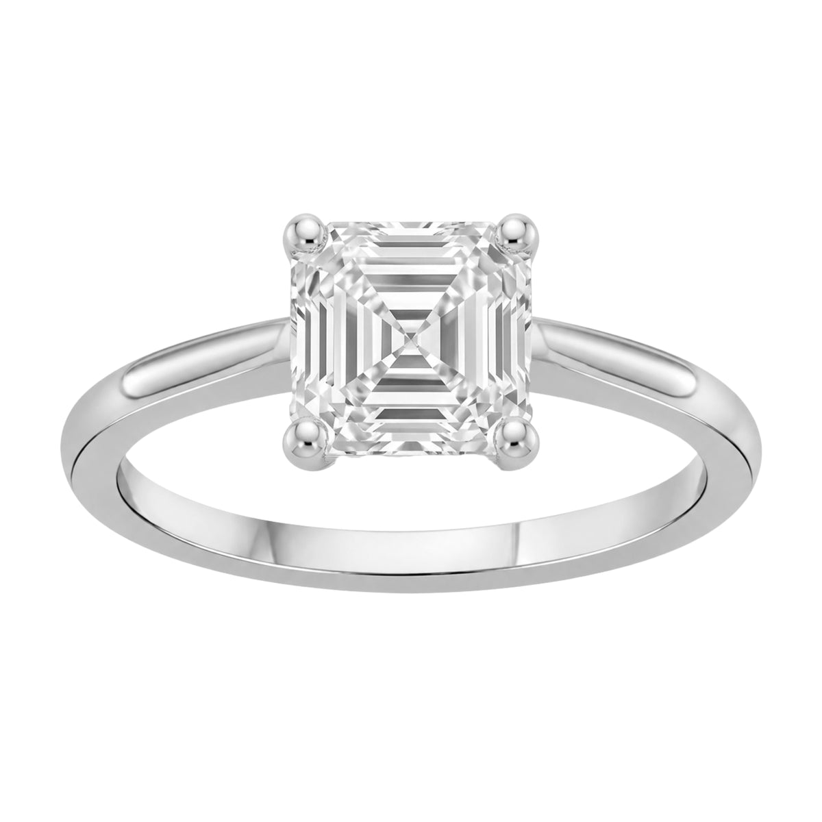 Lab-Grown Diamond Solitaire Engagement Ring in 14K White Gold or 14K Yellow Gold