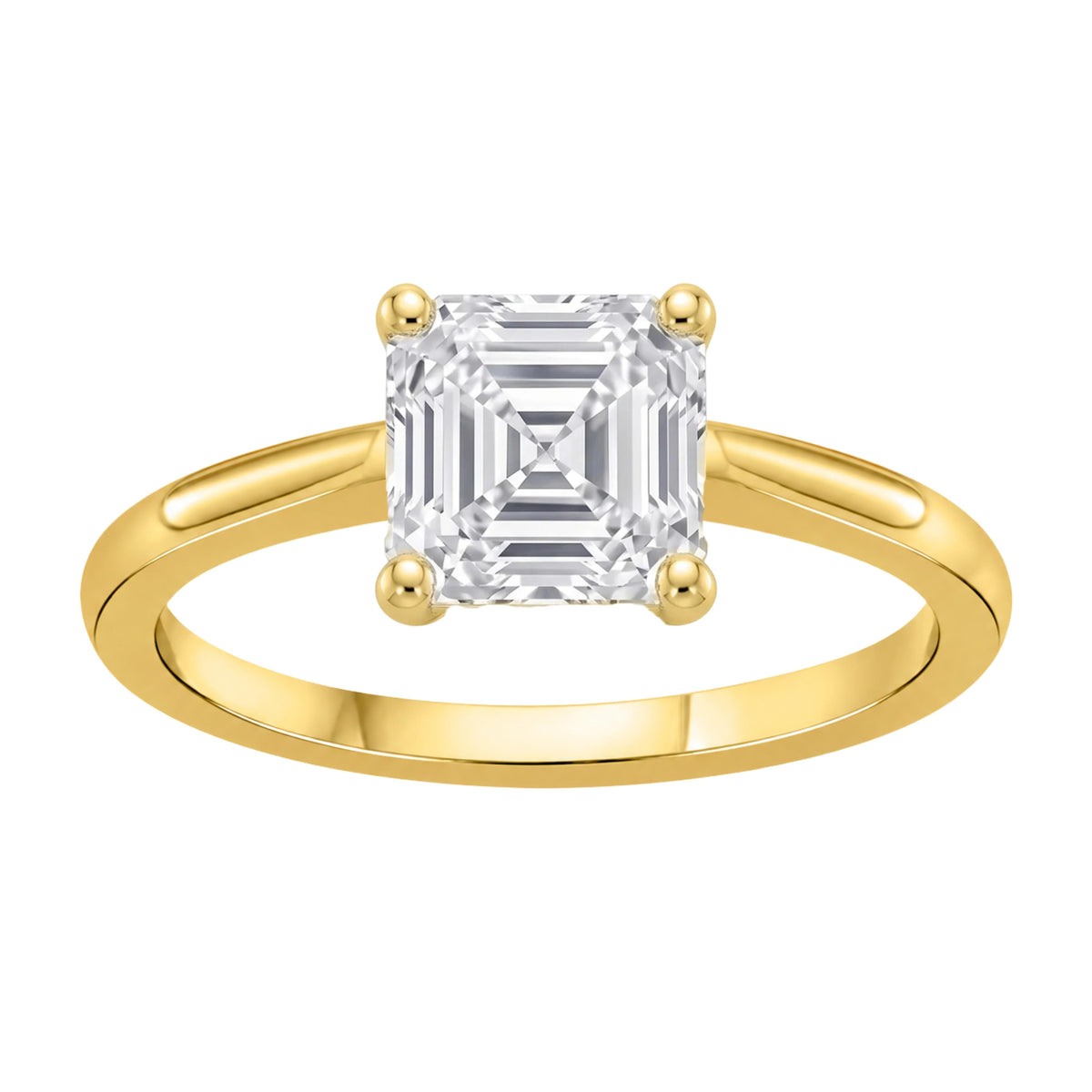 Lab-Grown Diamond Solitaire Engagement Ring in 14K White Gold or 14K Yellow Gold