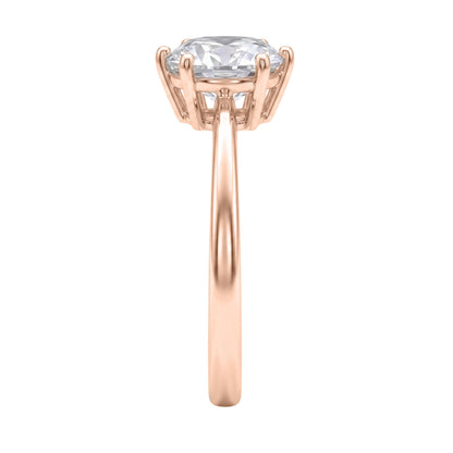 Lab-Grown Diamond Round Cut Solitaire Engagement Ring in 14K White Gold or 14K Yellow Gold