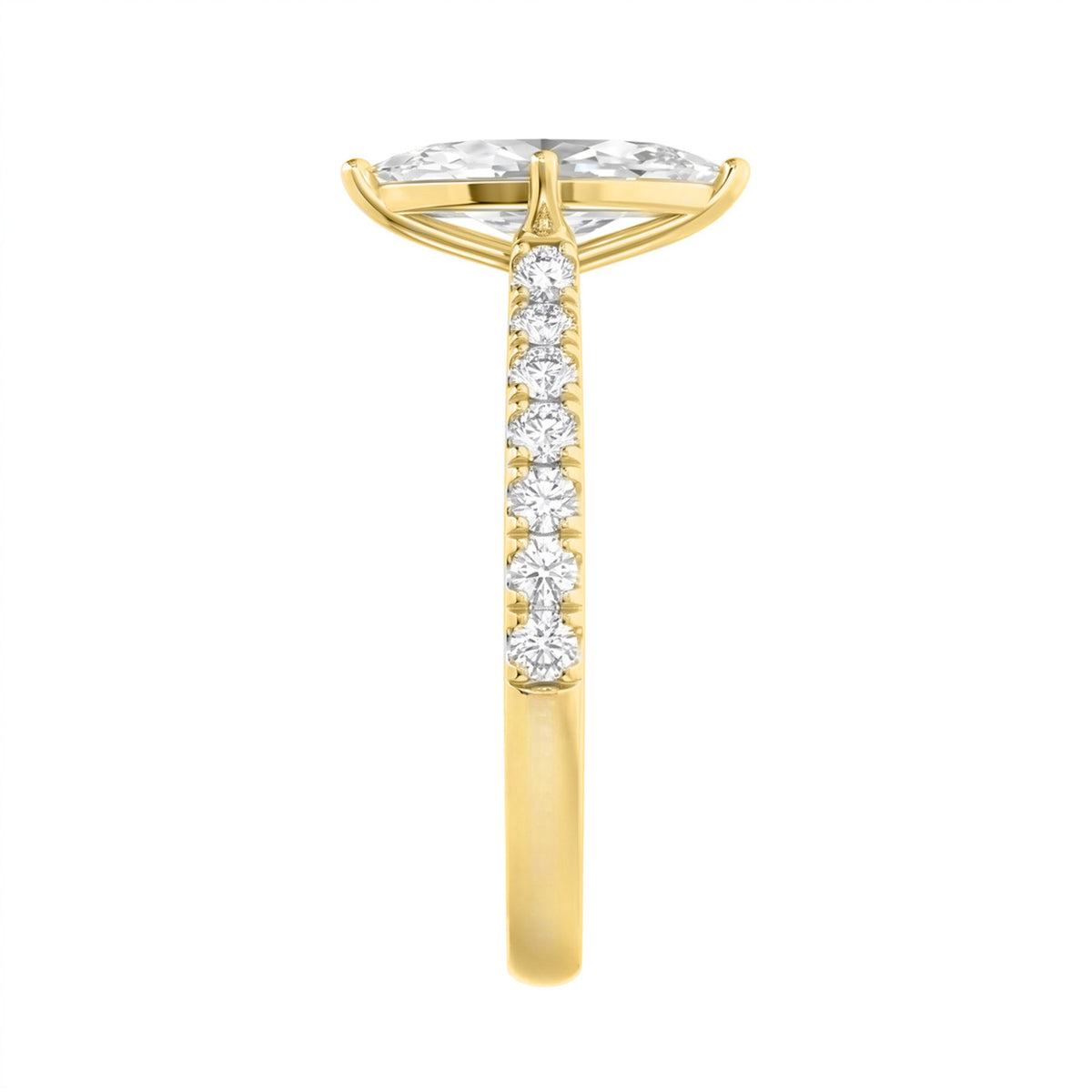 Lab-Grown Diamond Marquise Solitaire Wedding Ring in 14K White Gold or 14K Yellow Gold