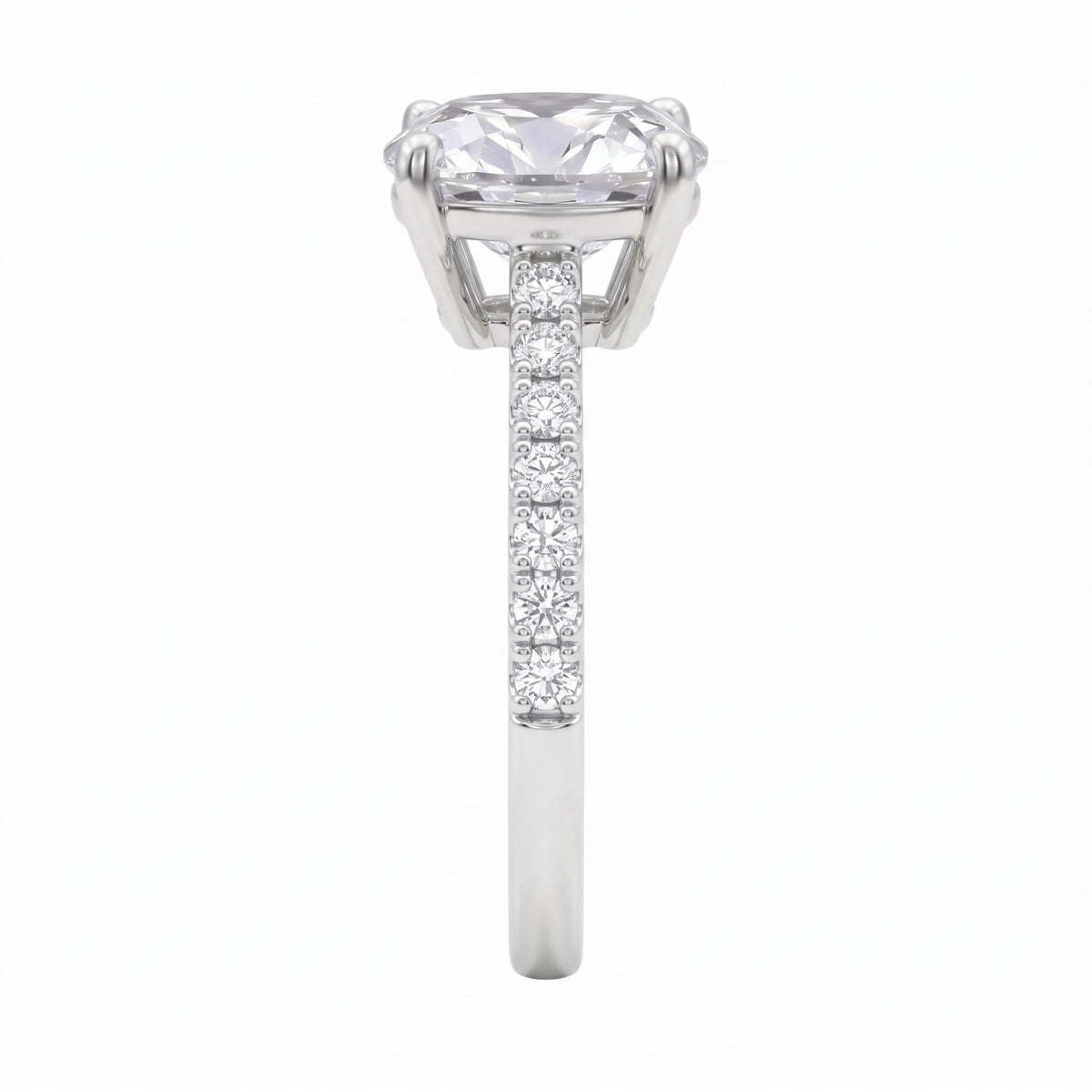 Lab-Grown Diamond Cushion Solitaire Wedding Ring in 14K White Gold or 14K Yellow Gold