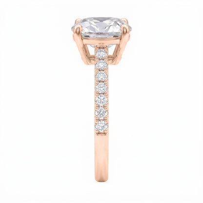 Lab-Grown Diamond Cushion Solitaire Wedding Ring in 14K White Gold or 14K Yellow Gold