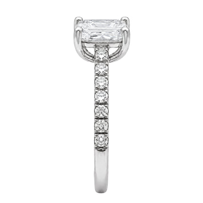 Lab-Grown Diamond Radiant Solitaire Wedding Ring in 14K White Gold or 14K Yellow Gold