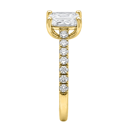Lab-Grown Diamond Radiant Solitaire Wedding Ring in 14K White Gold or 14K Yellow Gold