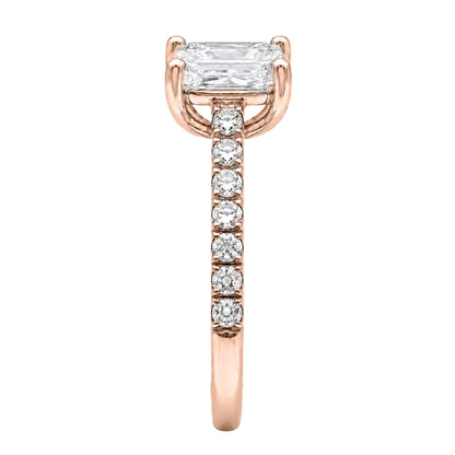 Lab-Grown Diamond Radiant Solitaire Wedding Ring in 14K White Gold or 14K Yellow Gold
