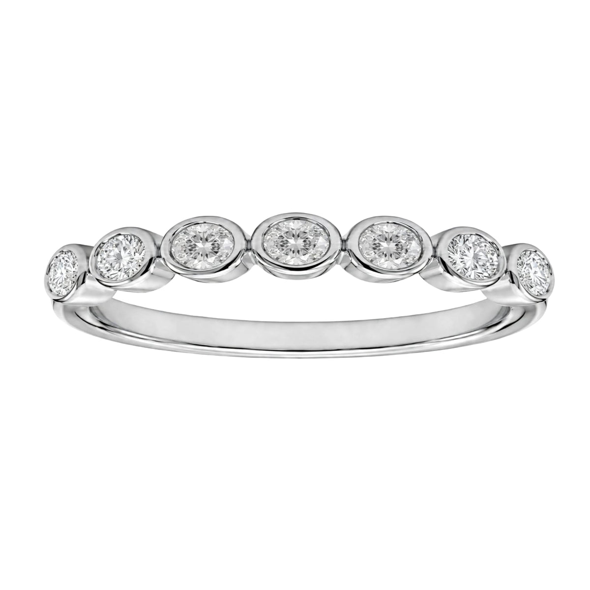 Lab-Grown Diamond Round 7 Stone Ring in 14K White Gold or 14K Yellow Gold