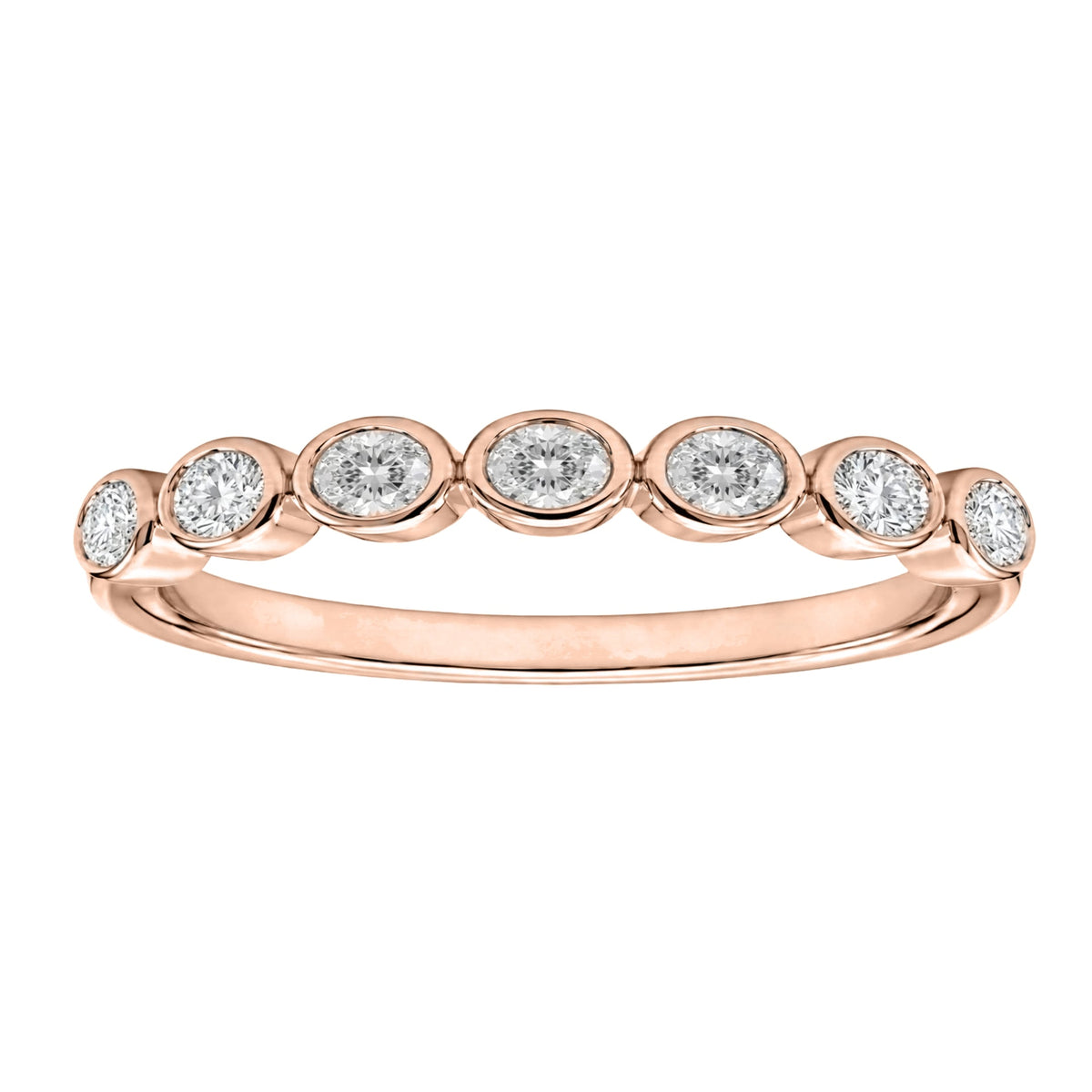 Lab-Grown Diamond Round 7 Stone Ring in 14K White Gold or 14K Yellow Gold