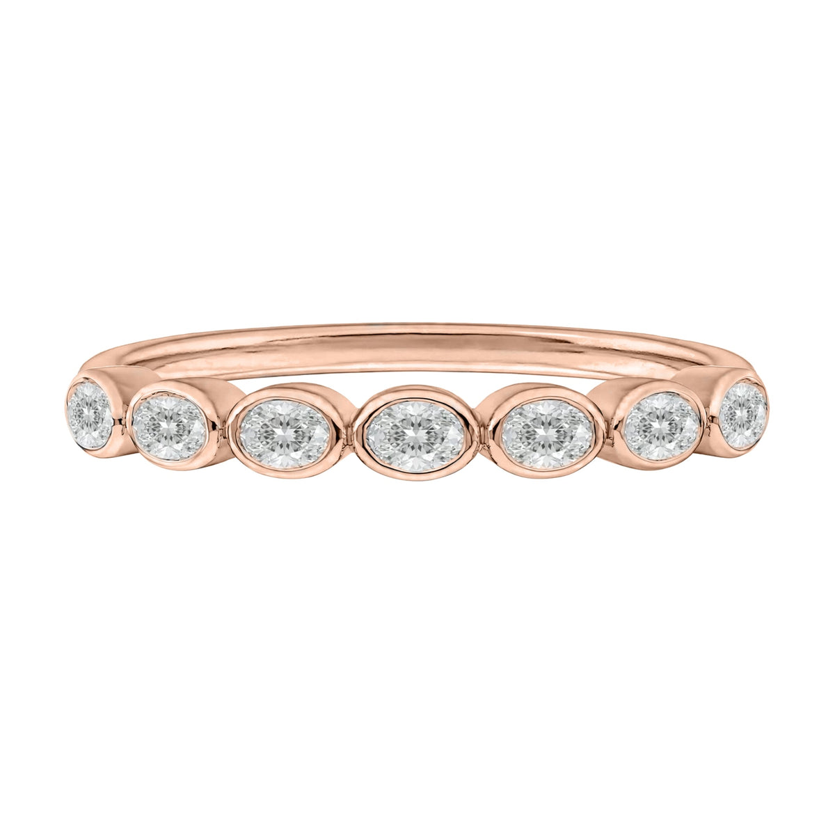 Lab-Grown Diamond Round 7 Stone Ring in 14K White Gold or 14K Yellow Gold