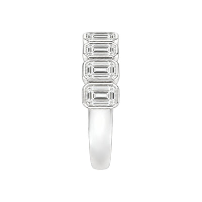 Lab-Grown Diamond Emerald-Cut 7 Stone Ring in 14K White Gold or 14K Yellow Gold