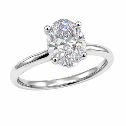Lab-Grown Diamond Solitaire Engagement Ring in 14K White Gold or 14K Yellow Gold