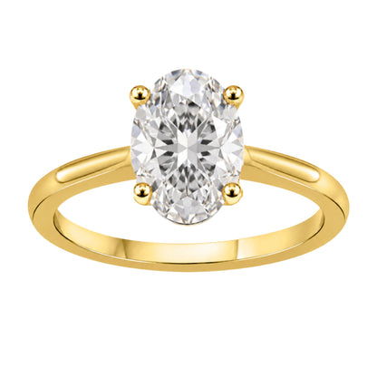 Lab-Grown Diamond Solitaire Engagement Ring in 14K White Gold or 14K Yellow Gold