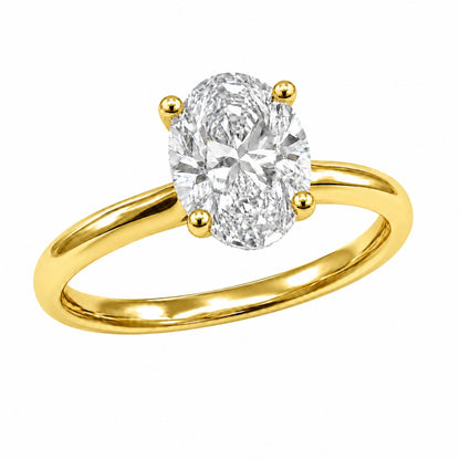 Lab-Grown Diamond Solitaire Engagement Ring in 14K White Gold or 14K Yellow Gold