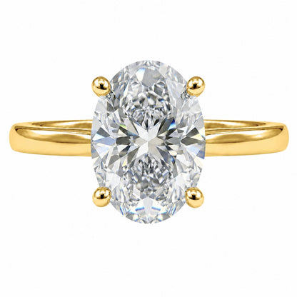 Lab-Grown Diamond Solitaire Engagement Ring in 14K White Gold or 14K Yellow Gold