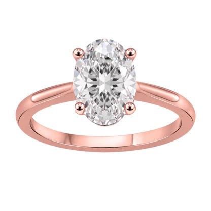 Lab-Grown Diamond Solitaire Engagement Ring in 14K White Gold or 14K Yellow Gold