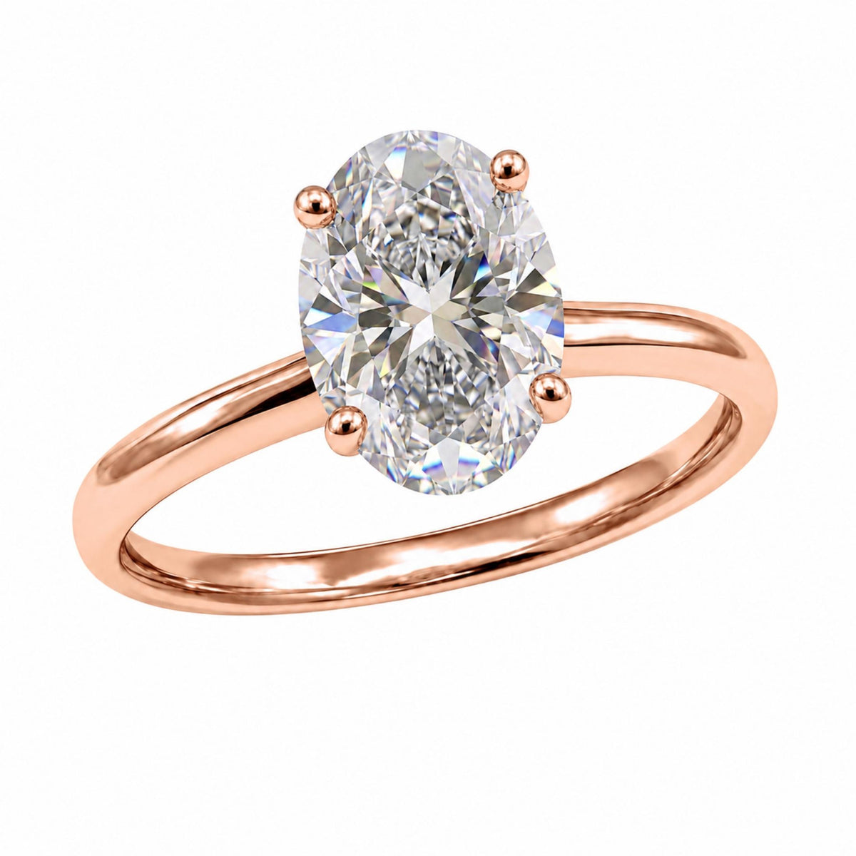 Lab-Grown Diamond Solitaire Engagement Ring in 14K White Gold or 14K Yellow Gold