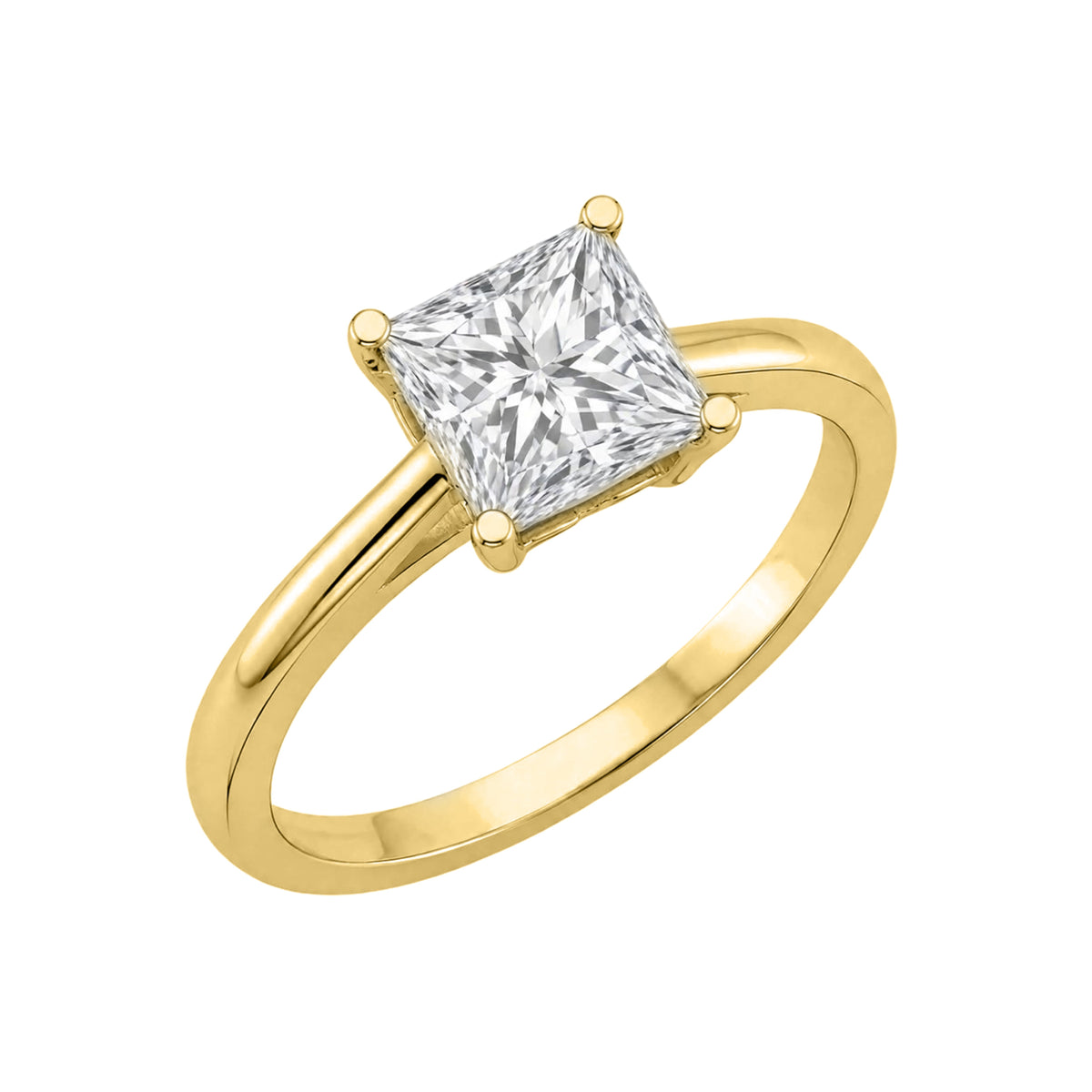 Lab-Grown Diamond Solitaire Engagement Ring in 14K White Gold or 14K Yellow Gold