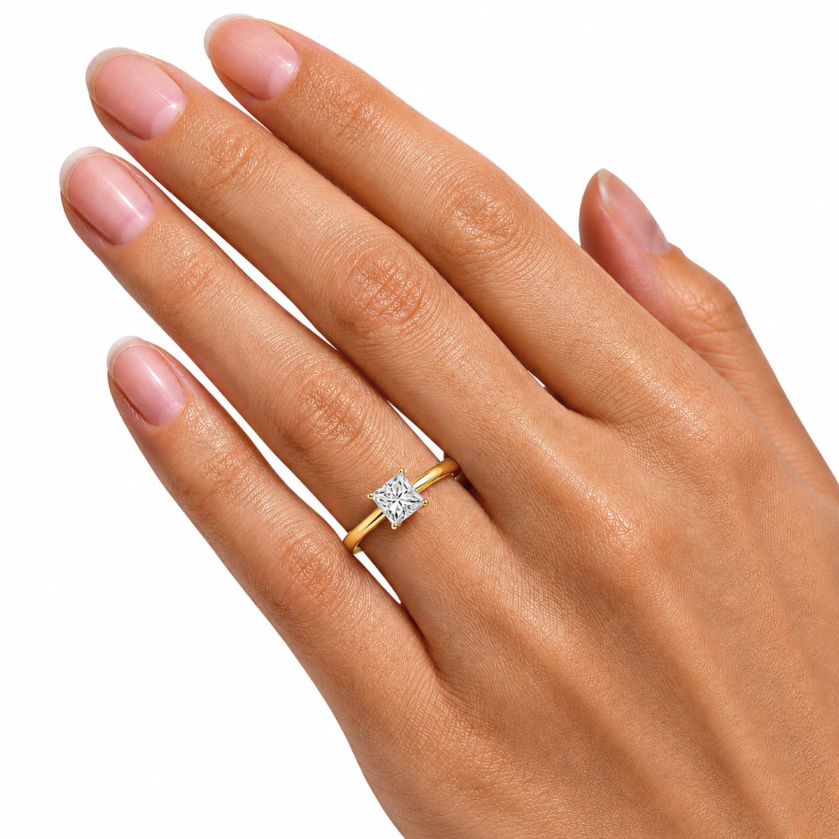 Lab-Grown Diamond Solitaire Engagement Ring in 14K White Gold or 14K Yellow Gold