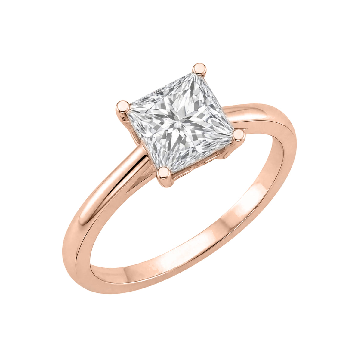 Lab-Grown Diamond Solitaire Engagement Ring in 14K White Gold or 14K Yellow Gold