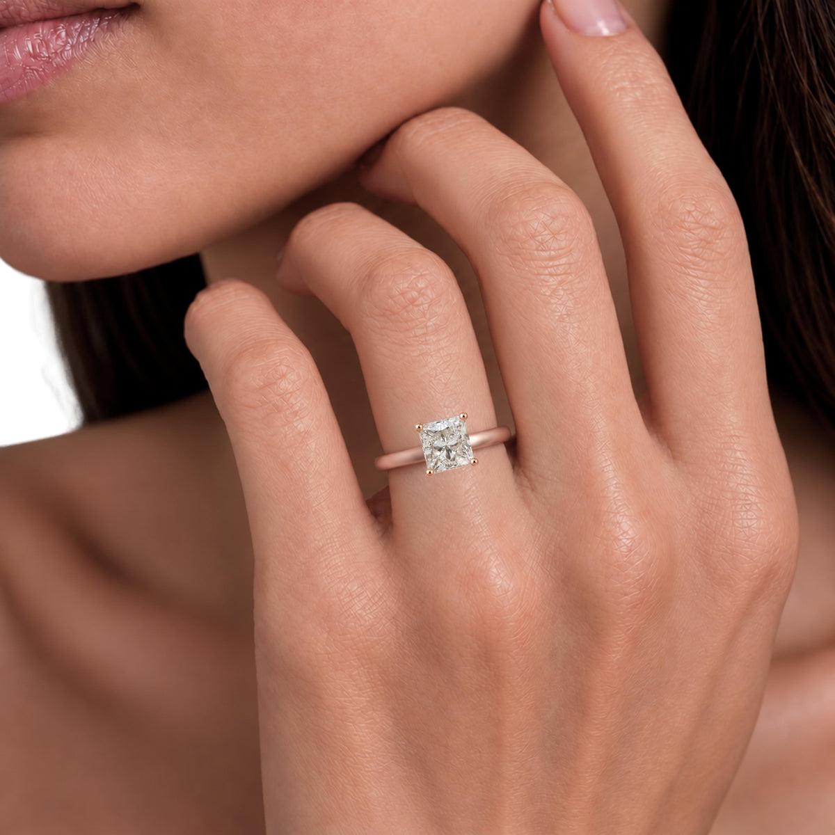 Lab-Grown Diamond Solitaire Engagement Ring in 14K White Gold or 14K Yellow Gold