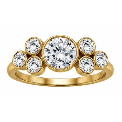 2 ct. T.W. Lab-Grown Diamond Round Seven-Stone Engagement Ring in 14K White Gold or 14K Yellow Gold