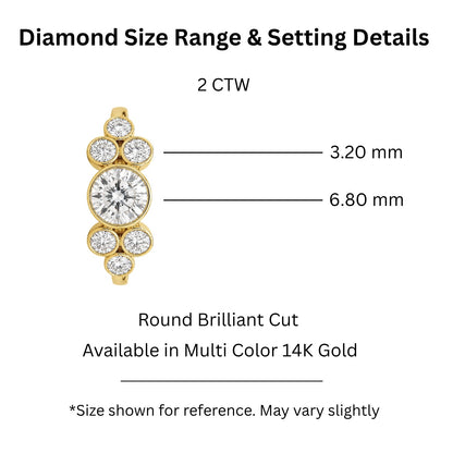 2 ct. T.W. Lab-Grown Diamond Round Seven-Stone Engagement Ring in 14K White Gold or 14K Yellow Gold
