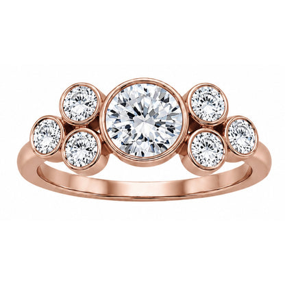 2 ct. T.W. Lab-Grown Diamond Round Seven-Stone Engagement Ring in 14K White Gold or 14K Yellow Gold