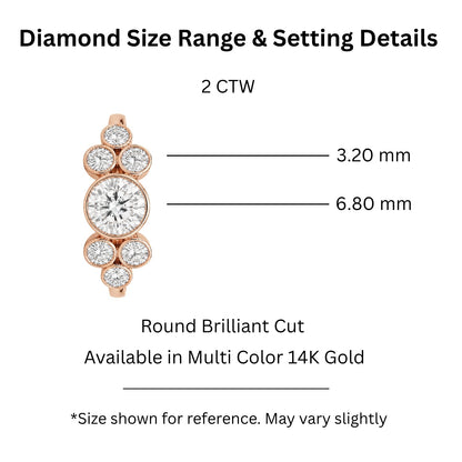 2 ct. T.W. Lab-Grown Diamond Round Seven-Stone Engagement Ring in 14K White Gold or 14K Yellow Gold