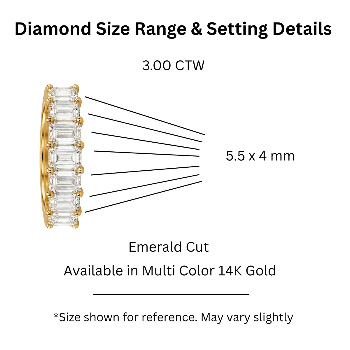 Lab-Grown Diamond Emerald-Cut Seven-Stone Wedding Ring in 14K White Gold or 14K Yellow Gold