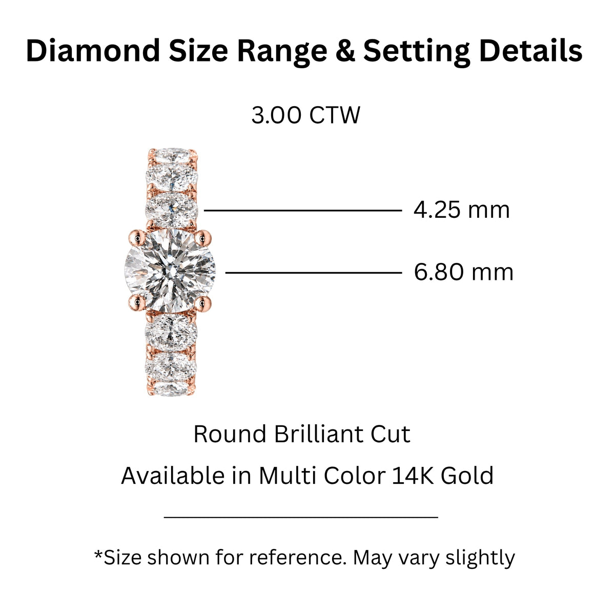 3 ct. T.W. Lab-Grown Diamond Round Engagement Ring in 14K White Gold or 14K Yellow Gold