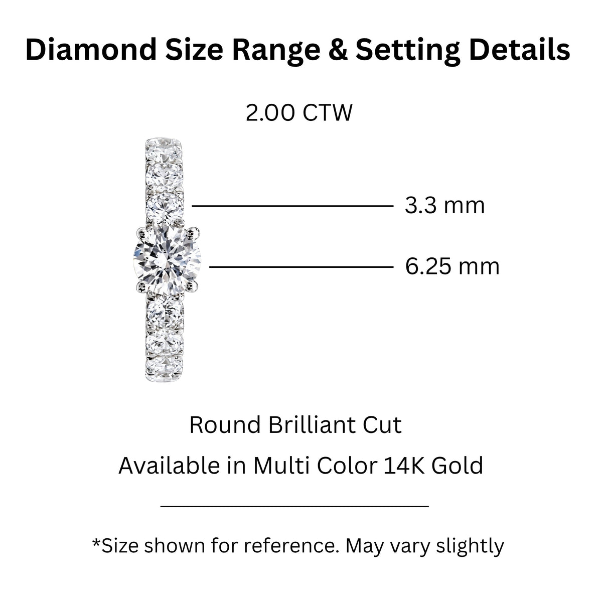 2 ct. T.W. Lab-Grown Diamond Round Engagement Ring in 14K White Gold or 14K Yellow Gold