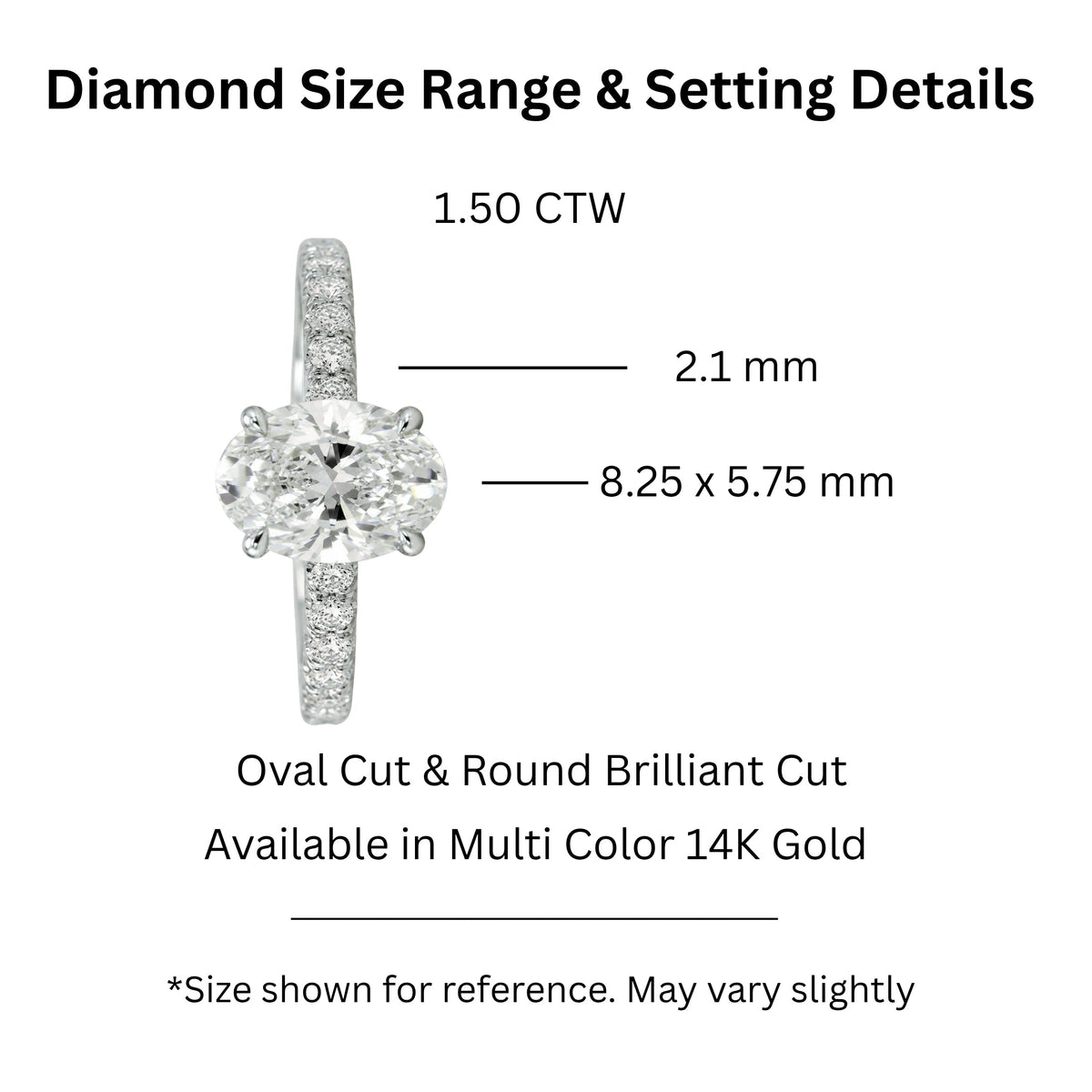 Lab-Grown Diamond Oval Solitaire Wedding Ring in 14K White Gold or 14K Yellow Gold