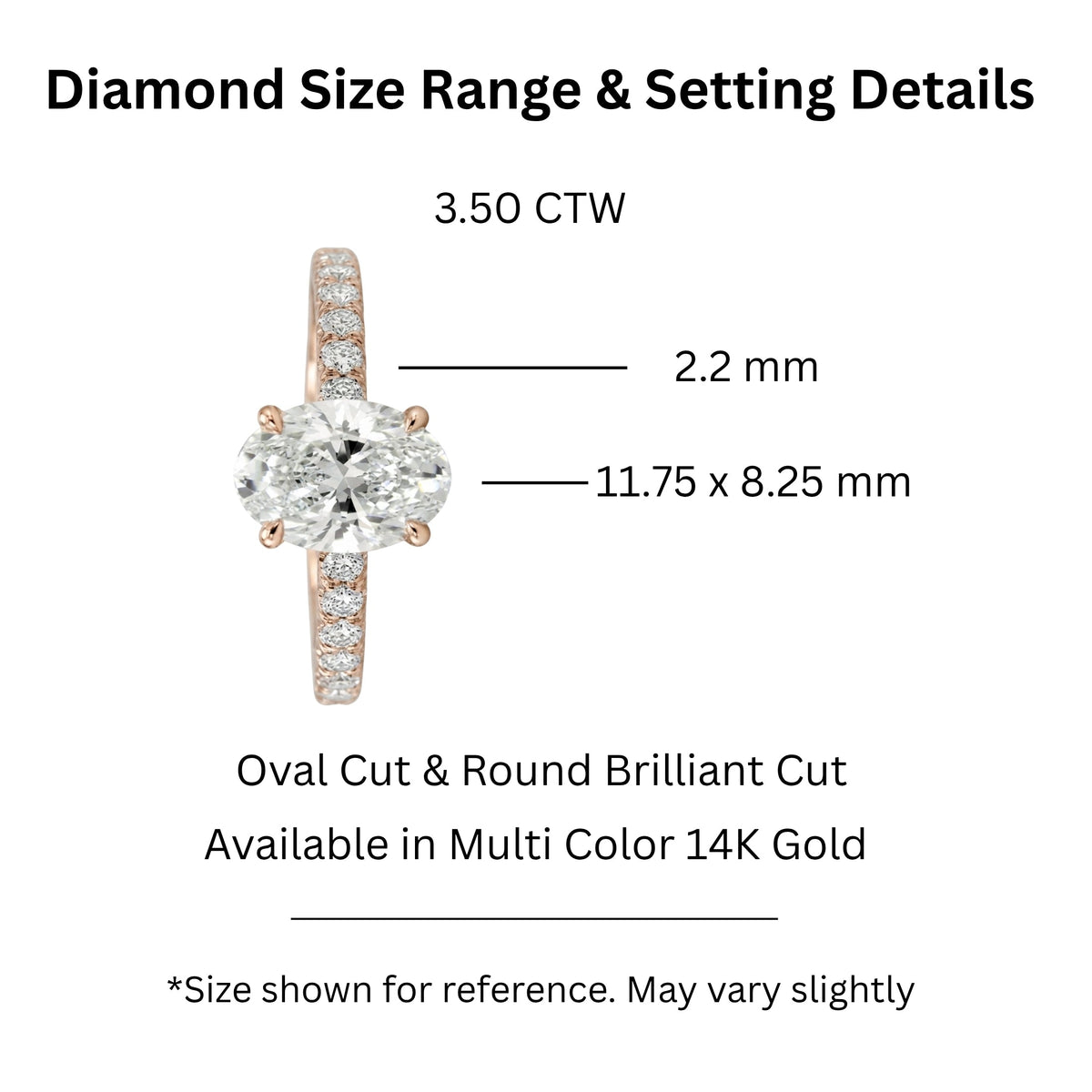 Lab-Grown Diamond Oval Solitaire Wedding Ring in 14K White Gold or 14K Yellow Gold