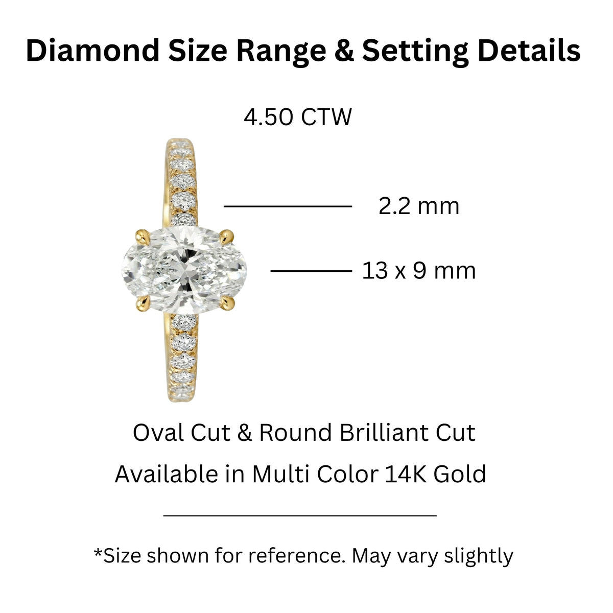 Lab-Grown Diamond Oval Solitaire Wedding Ring in 14K White Gold or 14K Yellow Gold