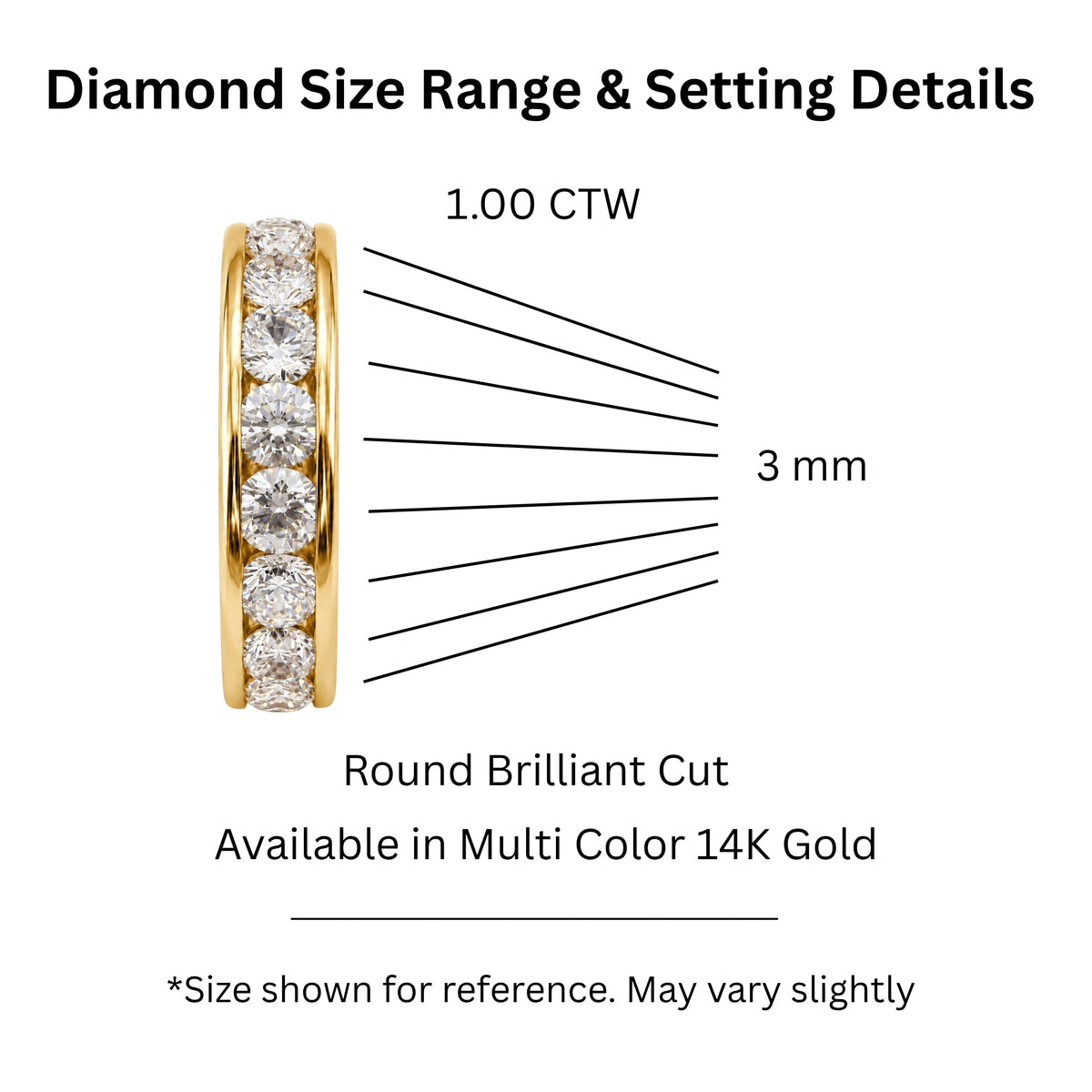 Lab-Grown Diamond Round Eleven-Stone Engagement Ring in 14K White Gold or 14K Yellow Gold