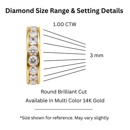 Lab-Grown Diamond Round Eleven-Stone Engagement Ring in 14K White Gold or 14K Yellow Gold