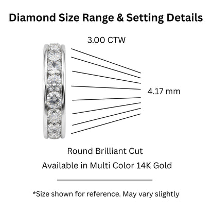 Lab-Grown Diamond Round Eleven-Stone Engagement Ring in 14K White Gold or 14K Yellow Gold