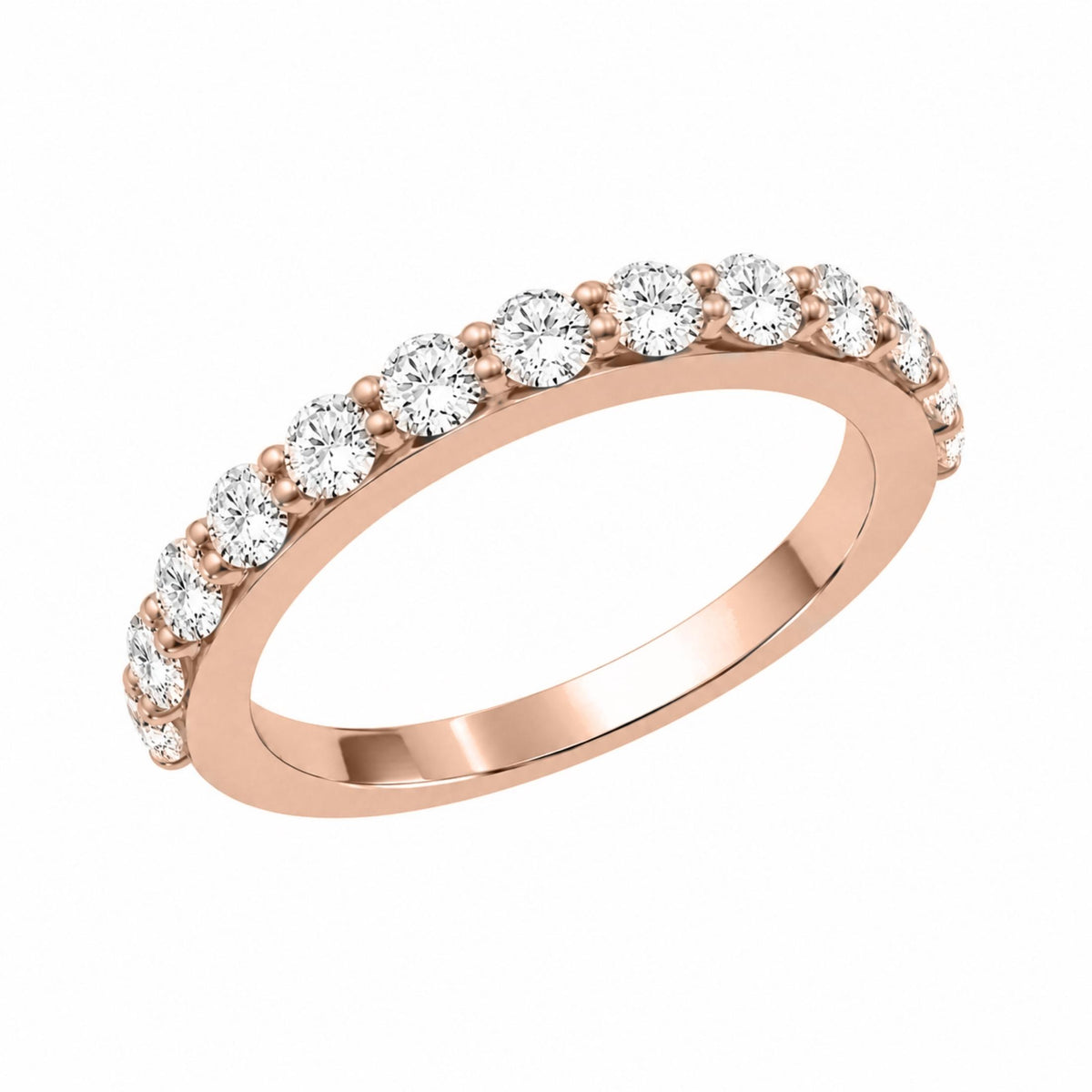 Lab-Grown Diamond Round Band Wedding Ring in 14K White Gold or 14K Yellow Gold