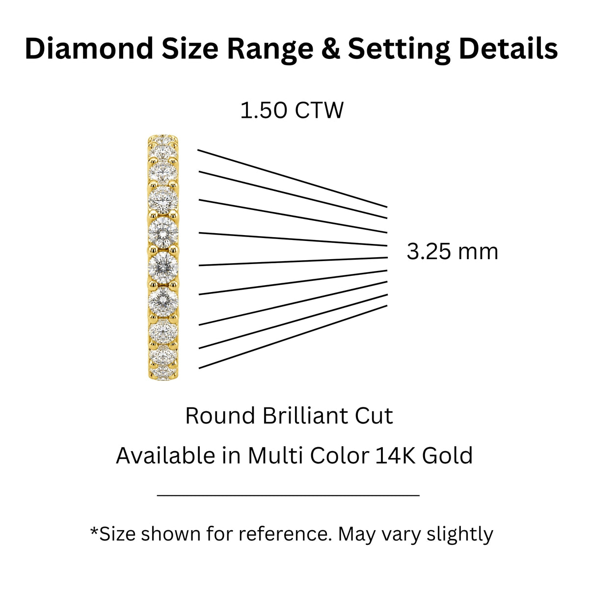 Lab-Grown Diamond Round Eleven-Stone Wedding Ring in 14K White Gold or 14K Yellow Gold