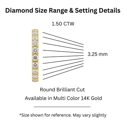 Lab-Grown Diamond Round Eleven-Stone Wedding Ring in 14K White Gold or 14K Yellow Gold