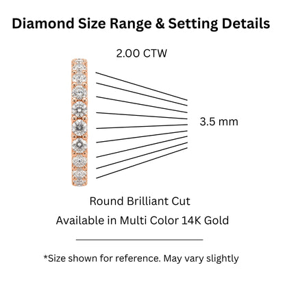 Lab-Grown Diamond Round Eleven-Stone Wedding Ring in 14K White Gold or 14K Yellow Gold