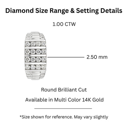 1 ct. T.W. Lab-Grown Diamond Round Engagement Ring in 14K White Gold or 14K Yellow Gold