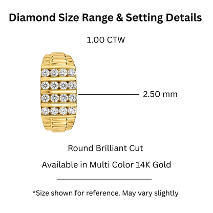 1 ct. T.W. Lab-Grown Diamond Round Engagement Ring in 14K White Gold or 14K Yellow Gold