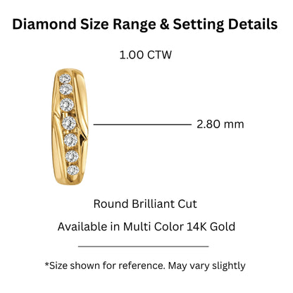 1 ct. T.W. Lab-Grown Diamond Round Seven-Stone Engagement Ring in 14K White Gold or 14K Yellow Gold
