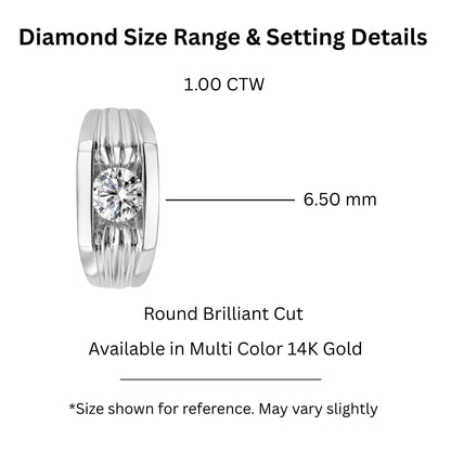 1 ct. T.W. Lab-Grown Diamond Round Engagement Ring in 14K White Gold or 14K Yellow Gold